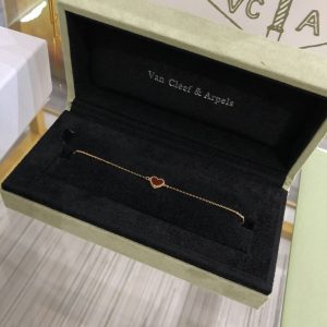 Sweet Alhambra heart bracelet_ 18K rose gold_ Carne